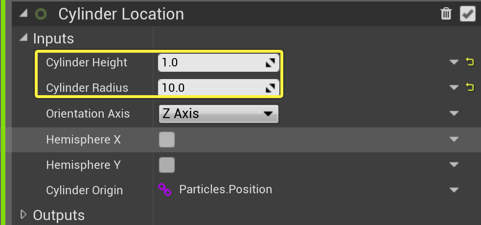 添加圆柱体位置