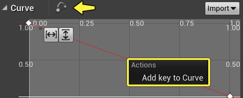将键添加到曲线