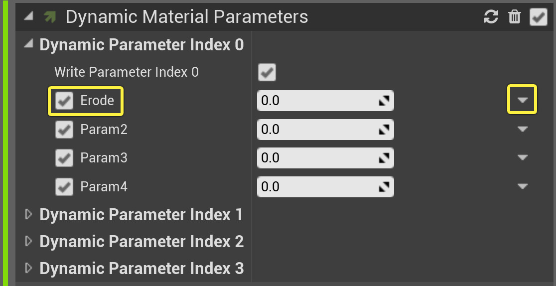 将来自曲线的浮点添加到Erode