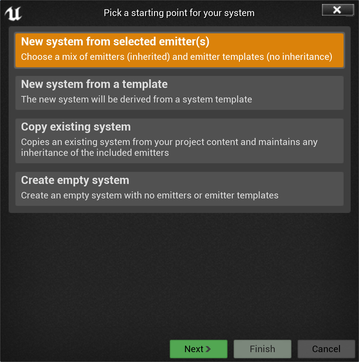 Create System Wizard