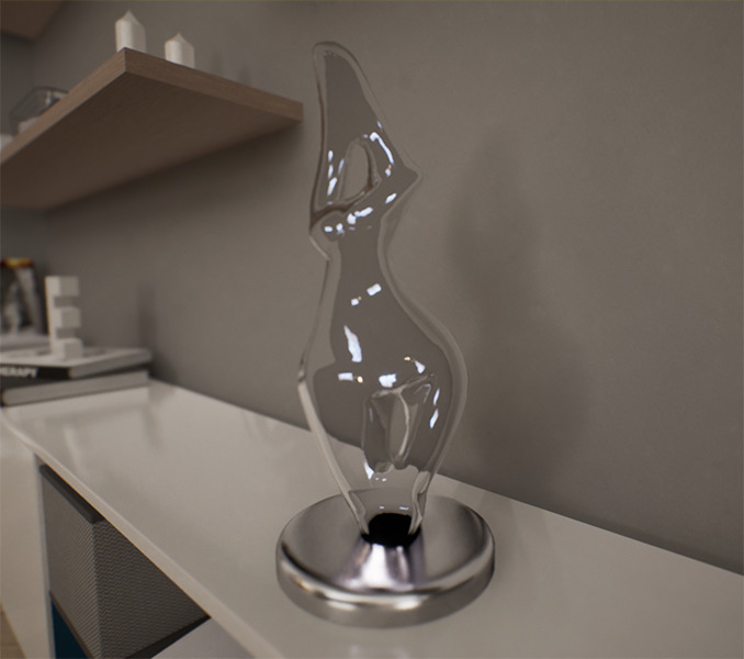 光栅半透明 | 带有伪造的折射效果