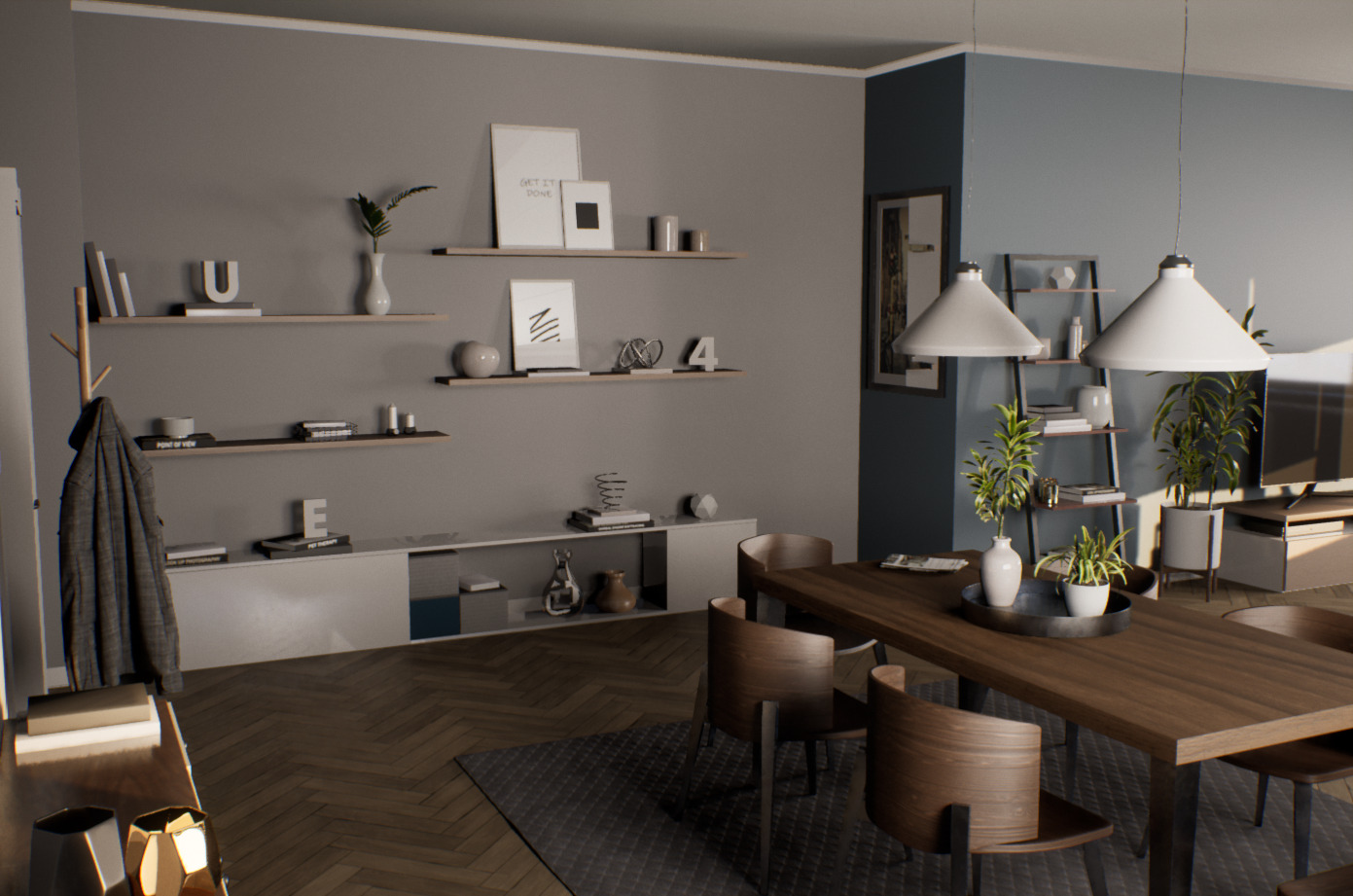 仅使用天空光照