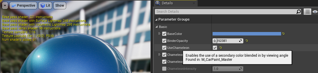 材质包中的许多参数都提供有用的工具提示