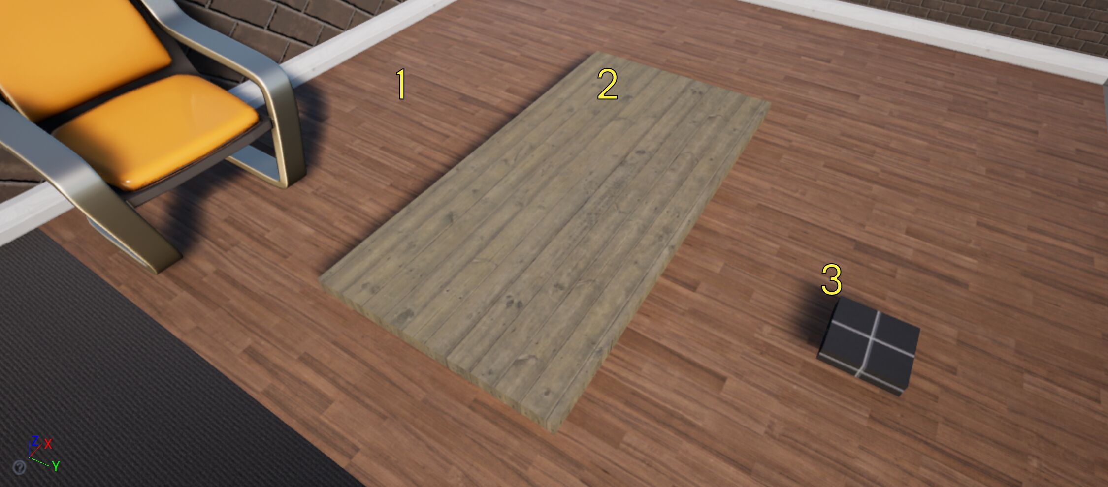 Each Material can use the actual size of the object