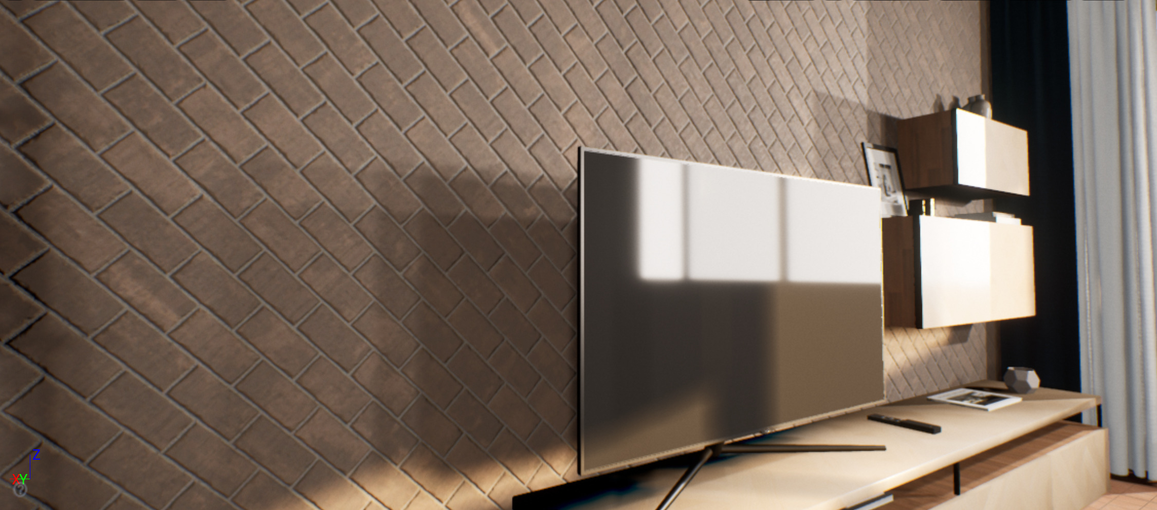 The bricks have been rotated at a 45 degree angle with proper UV rotation