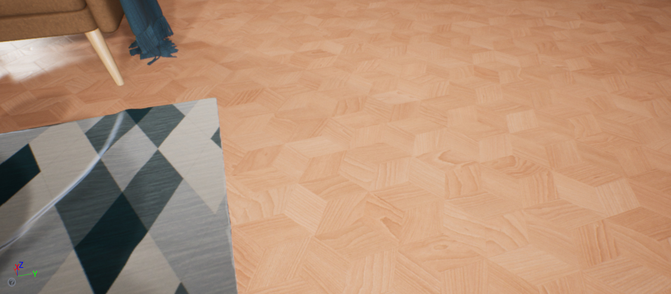 Birch Hexagon parquet flooring