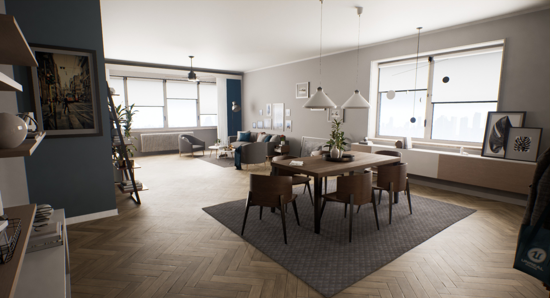 默认光照 | 定向和矩形光源 