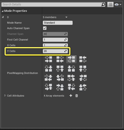 changing the value of the y cells property
