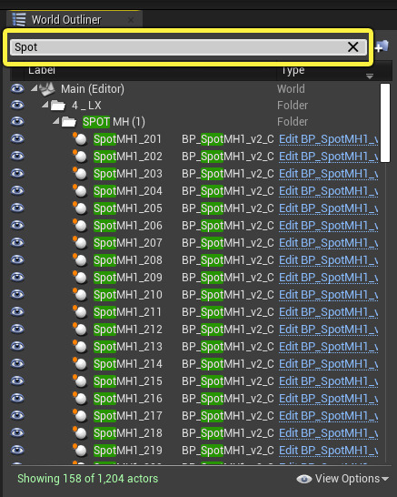 按spot一词筛选资产