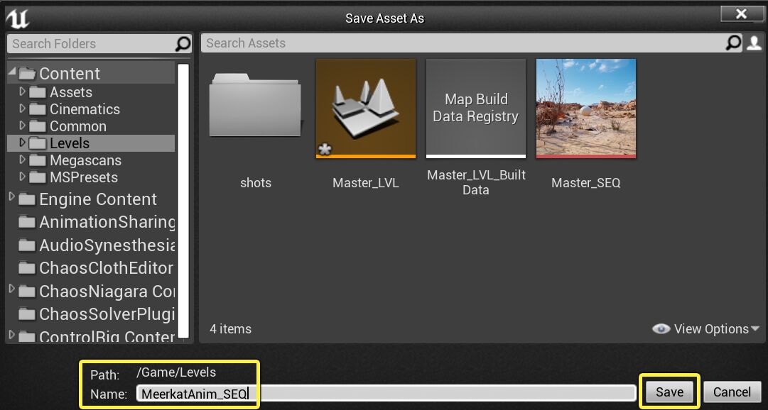 Saving the new sequence
