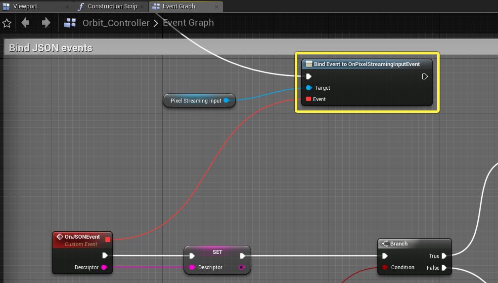 Bind Event to OnPixelStreamingInputEvent