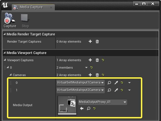 MediaCapture panel configuration