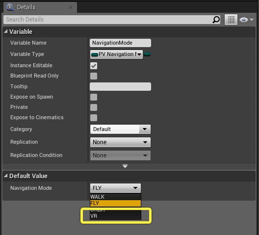 游戏实例细节面板
