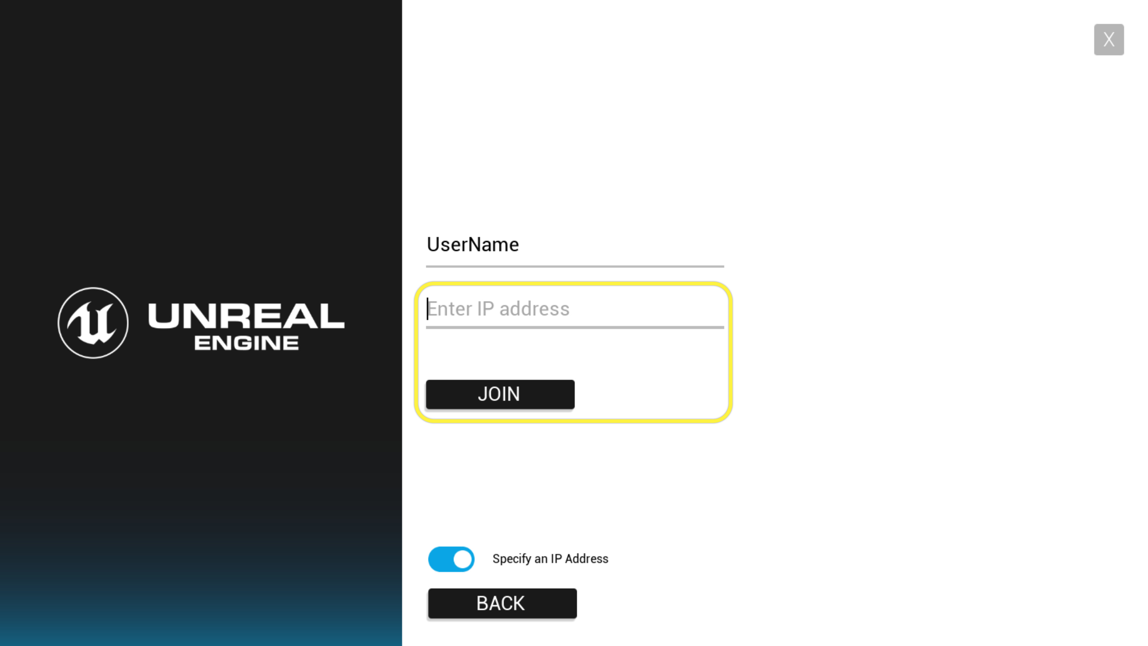 输入服务器IP地址并加入
