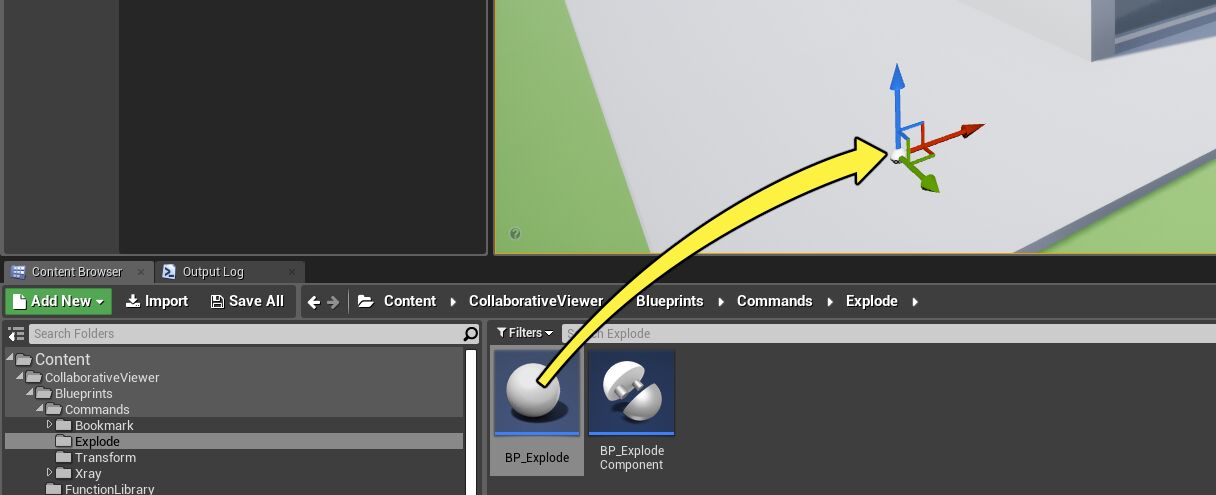 拖拽并放置BP_Explode