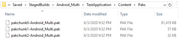 Pak files in the StagedBuilds directory
