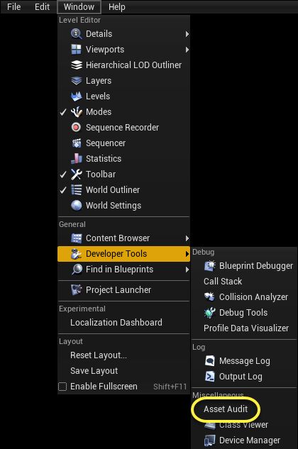 在窗口下拉菜单中定位资产审计窗口