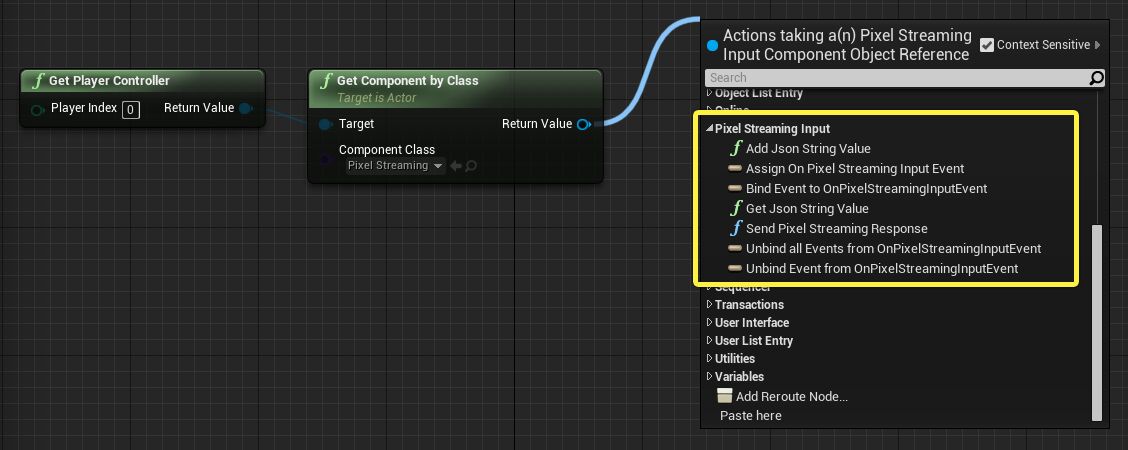 Pixel Streaming Blueprint API
