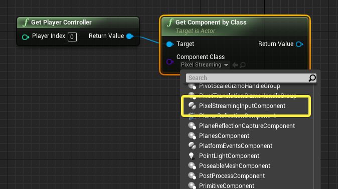 PixelStreamingInputComponent