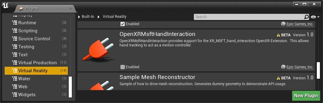 Openxr手部交互插件