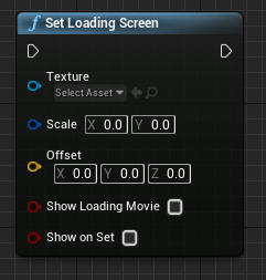 Set Loading Screen蓝图节点