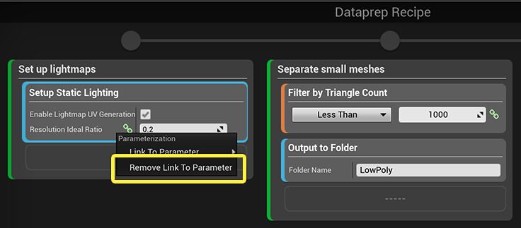 Remove link to parameter 移除参数链接