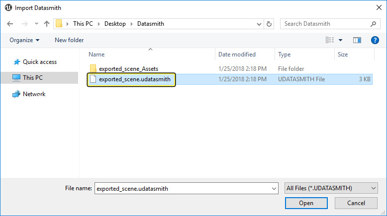 Choose a file to import