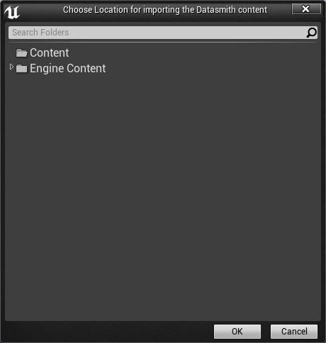 Choose a content folder