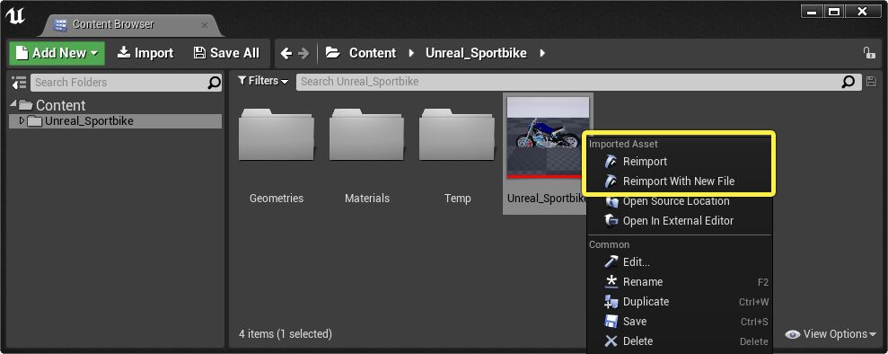 Reimport or Reimport With New File