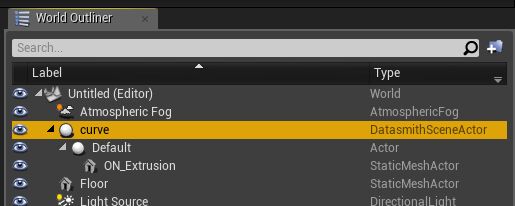 选中Datasmith场景Actor