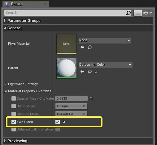双面材质属性覆盖