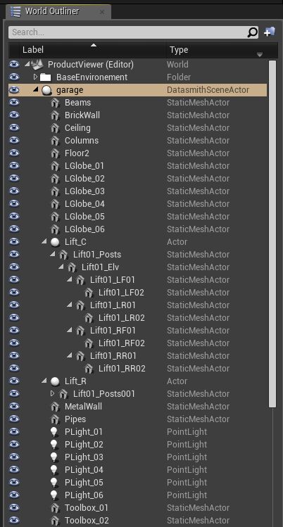 Datasmith场景及子代Actor