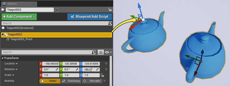 Parent Actor to represent the custom pivot