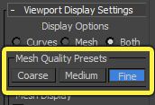 Body Object viewport tessellation settings