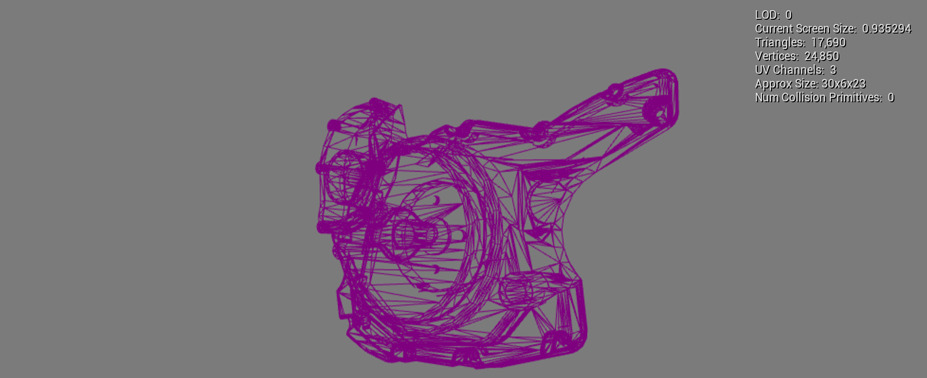 二次曲面细分之后：低容差、三角形更多