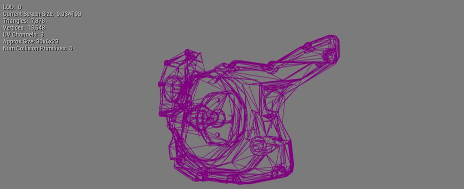 二次曲面细分之前：高容差、三角形更少