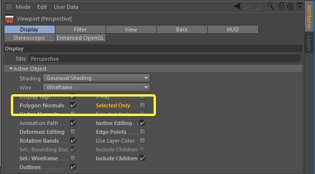 在所有表面上显示顶点法线