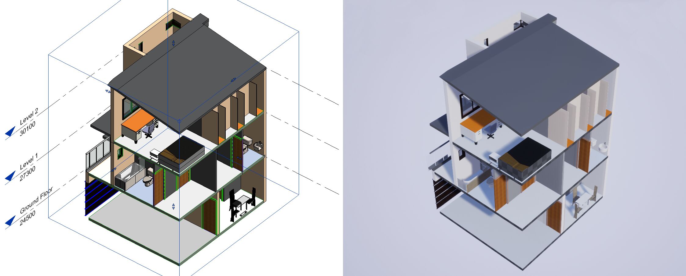 Section Box results in Revit and Unreal Engine