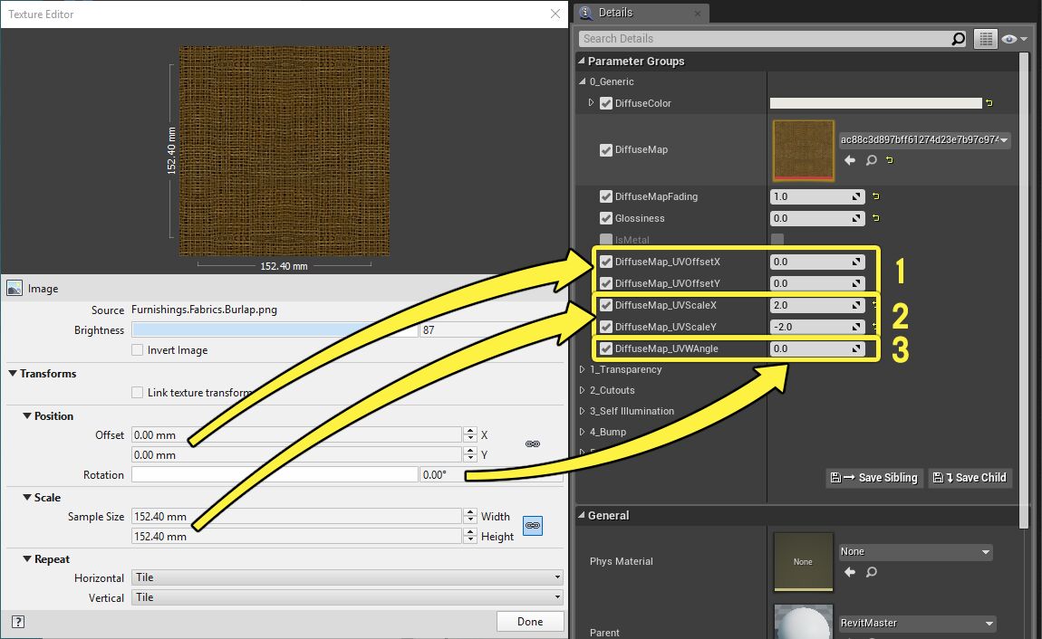 Texture mapping and UV settings