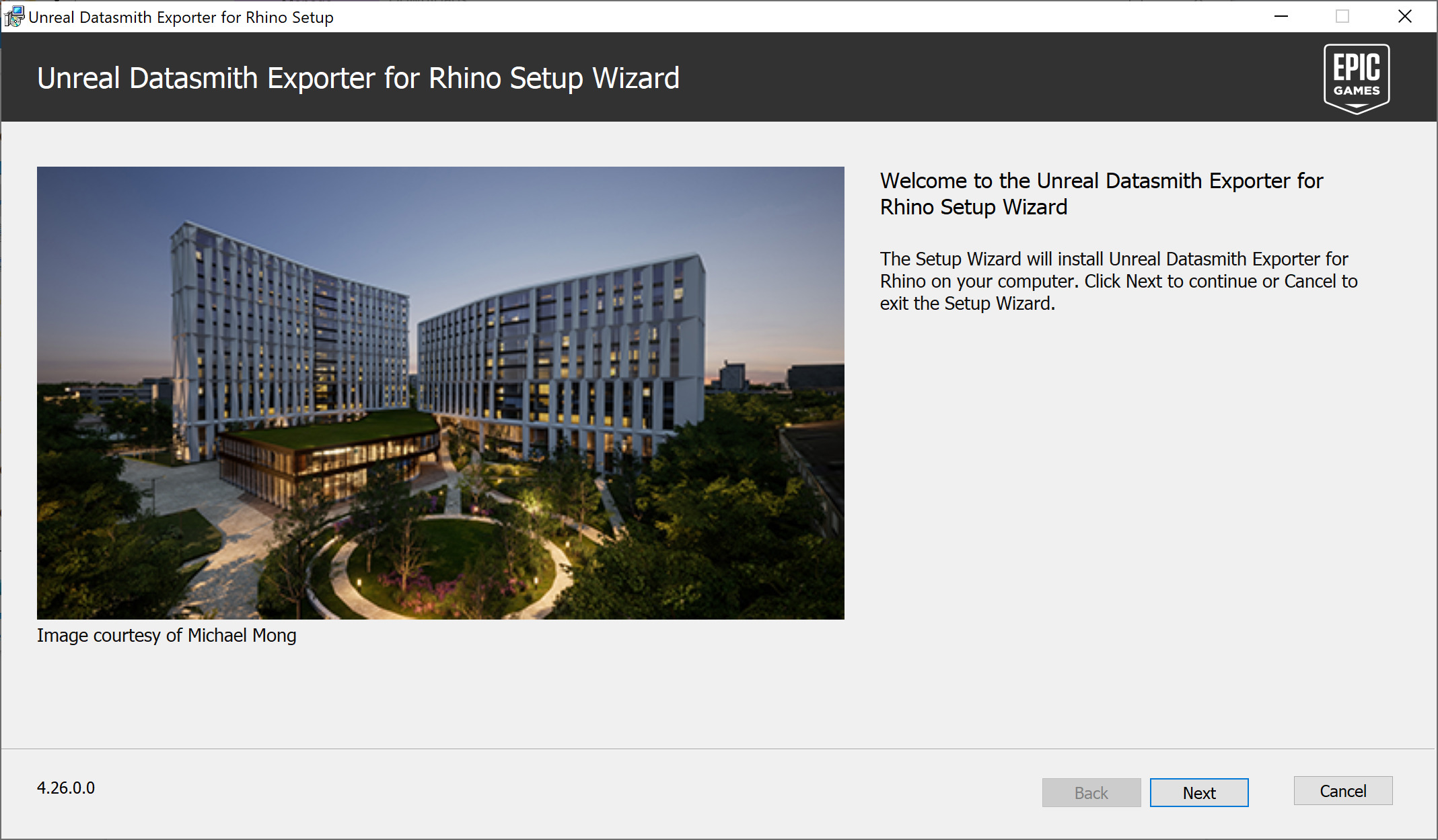 Datasmith Rhino安装程序