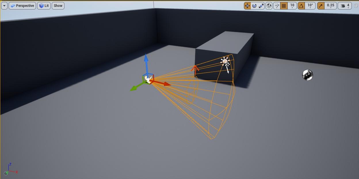 标明椎体衰减角度的椎体衰减
