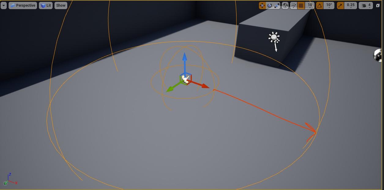 标明衰减距离的球体衰减