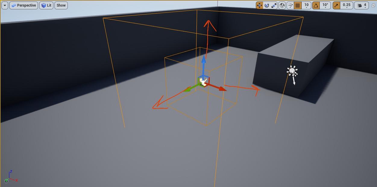 标明衰减距离的盒体衰减