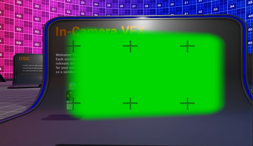 引擎中绿幕开启的截图