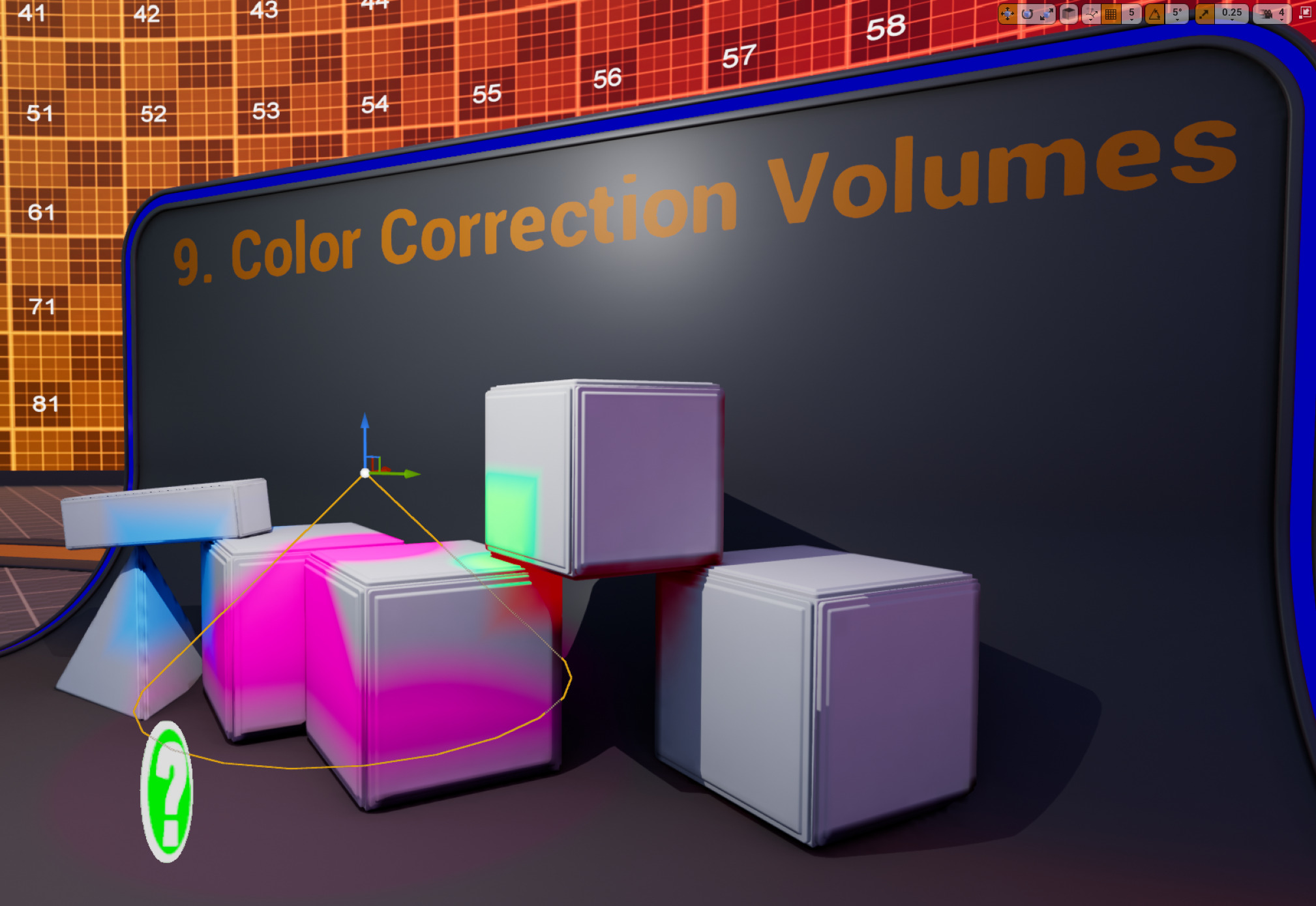 色彩校正体积添加粉色至环境的截图