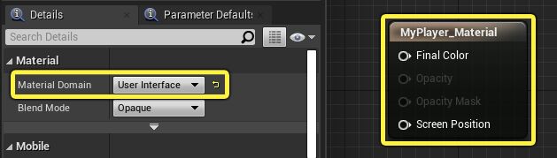 将材质域设置为用户界面