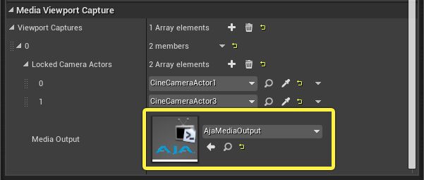 Set the AJA Media Output