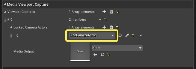 Select the camera actor