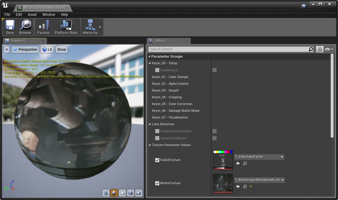 Material Instance Editor