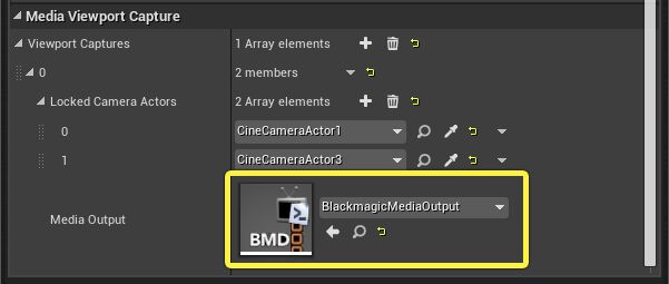 Set the Blackmagic Media Output